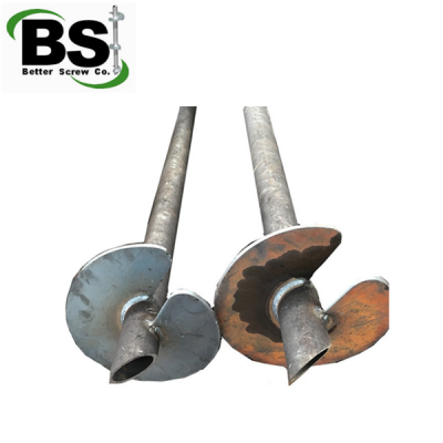 usage in external supporting wall screw piles