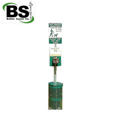 Popular square post for pet waste station dog poop station in America market